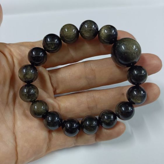 สร้อยข้อมือหินออบซิเดี้ยน หินสวย รูปที่ 2