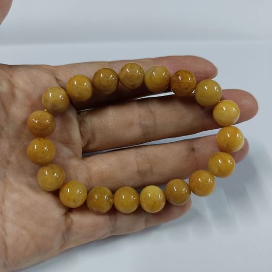 สร้อยข้อมือหินหยกน้ำผึ้ง สีเหลืองสวย รูปที่ 5