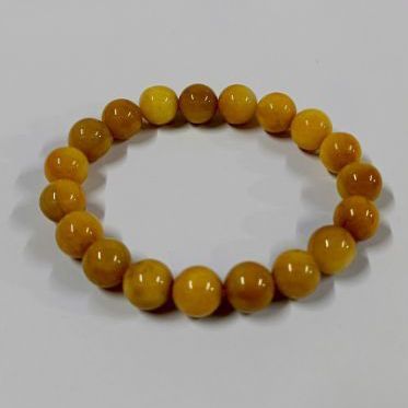 สร้อยข้อมือหินหยกน้ำผึ้ง สีเหลืองสวย รูปที่ 8