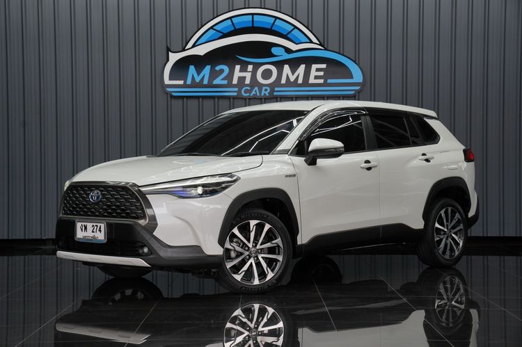 รถ Toyota Corolla Cross 1.8 Hybrid Premium สี ขาว