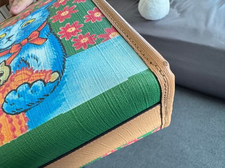 GUCCI Kids Leather Handbag – Cats Print รูปที่ 14