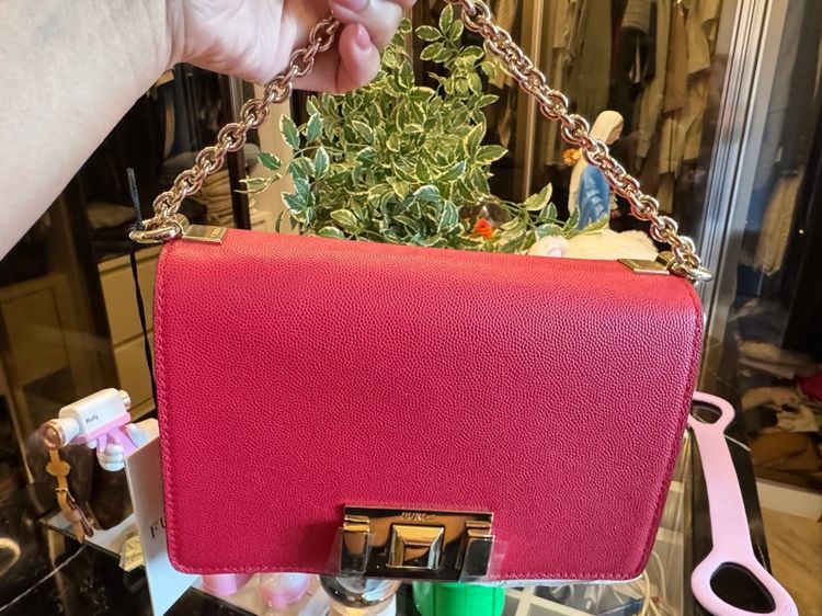 หญิง แดง อื่นๆ  FURLA Mimi Mini – Red Leather Handbag