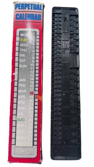 เป็นปฏิทินแบบใช้ซ้ำได้ Wall Perpetual Calendar 1980s UK รูปที่ 4