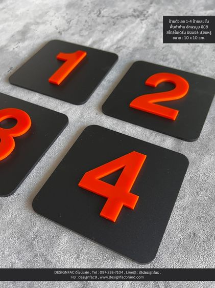 ป้ายบอกชั้นอาคาร ป้ายหน้าลิฟท์ ป้ายชั้น สไตล์โมเดิร์น มินิมอล ลอฟท์ รูปที่ 10