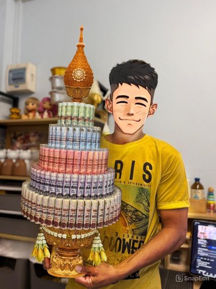 พานพุ่มใส่เงินกฐิน รูปที่ 9