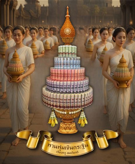 พานพุ่มใส่เงินกฐิน รูปที่ 4