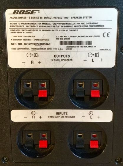 Bose acoustic mass5 รูปที่ 3