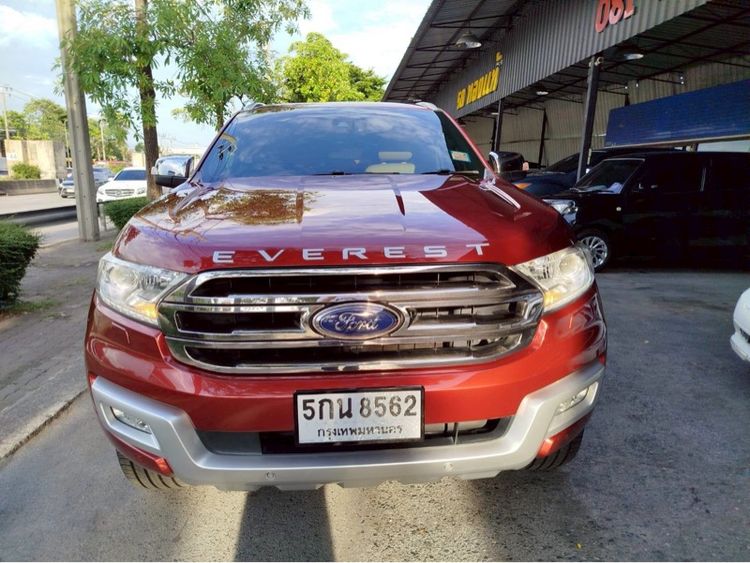 Ford Everest 2016 3.2 Titanium Plus 4WD Utility-car ดีเซล ไม่ติดแก๊ส เกียร์อัตโนมัติ แดง รูปที่ 2