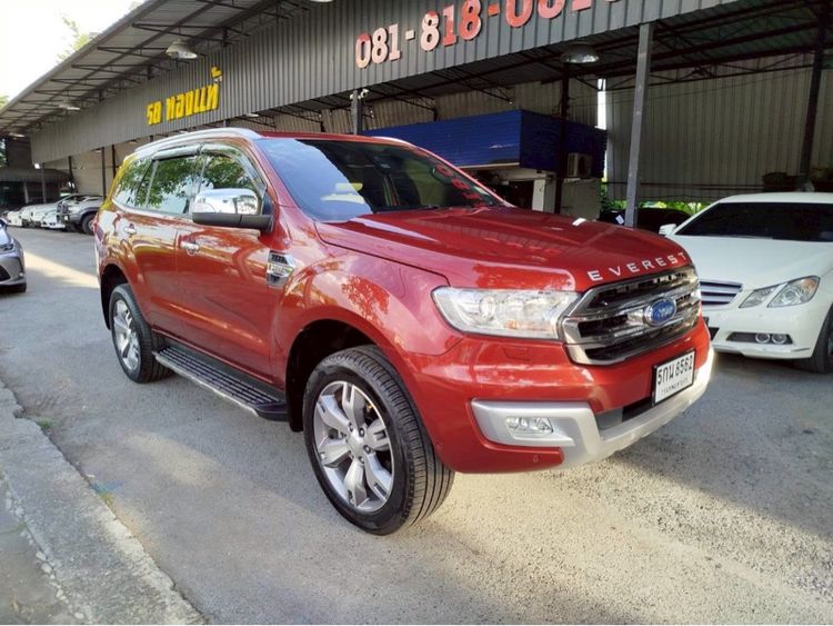Ford Everest 2016 3.2 Titanium Plus 4WD Utility-car ดีเซล ไม่ติดแก๊ส เกียร์อัตโนมัติ แดง รูปที่ 3