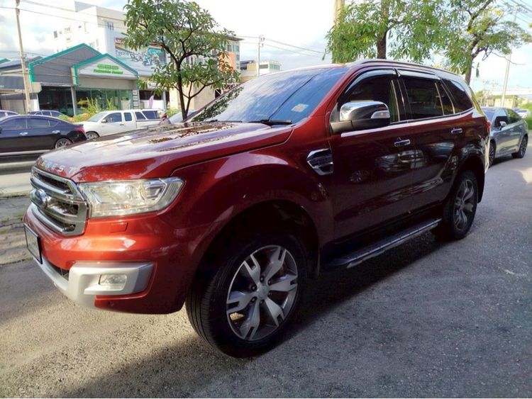 Ford Everest 2016 3.2 Titanium Plus 4WD Utility-car ดีเซล ไม่ติดแก๊ส เกียร์อัตโนมัติ แดง