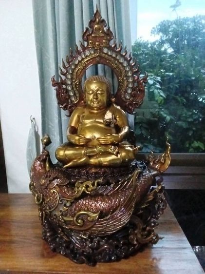 พระสังกัจจายน์ หล่อบรอนซ์ ครูบาอริยชาติ วัดแสงแก้วโพธิญาณ เชียงราย  หน้าตัก 9 นิ้ว สูง 70 เซ็นต์ รูปที่ 15