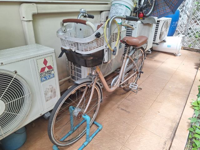 จักรยานมือสองญี่ปุ่นมีตระกร้าให้เด็กเล็กนั่งด้านหน้า สภาพดี