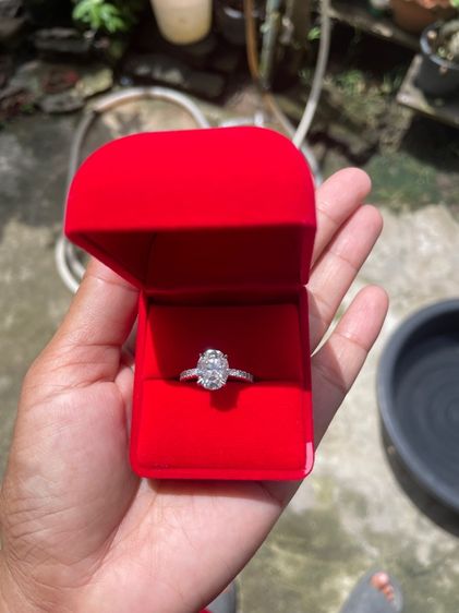 แหวนเพชรโมซาไนท์แท้ 3กะรัต ทรงOval รูปที่ 4