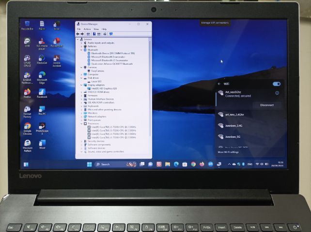 ขาวมุก บาง พร้อมใช้  Lenovo Intel Core i3 jen 7 แบ็ตเก็บไฟดี อุปกรณ์ ครบ  รูปที่ 10