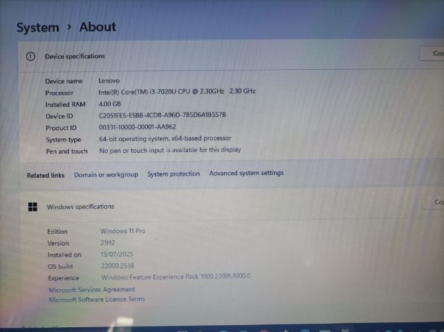 ขาวมุก บาง พร้อมใช้  Lenovo Intel Core i3 jen 7 แบ็ตเก็บไฟดี อุปกรณ์ ครบ  รูปที่ 9