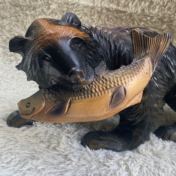 ไม้แกะหมีคาบปลาแซลม่อน รูปที่ 5