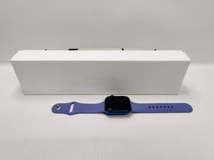 ขาย APPLE Watch S7 Cellular Blue Aluminum Case Abyss Blue Sport Band มือสอง