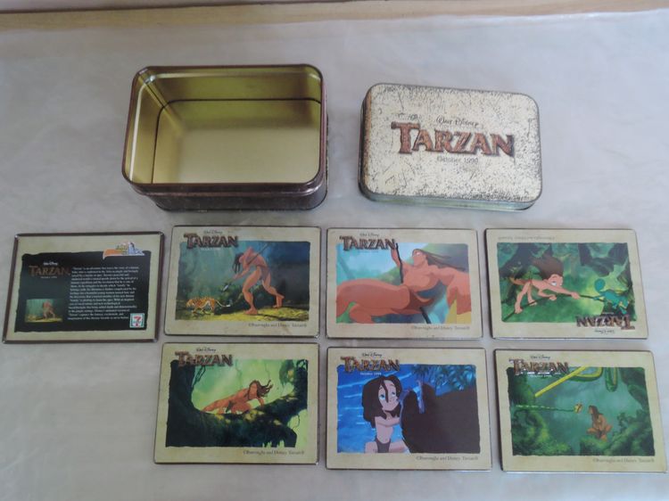 การ์ดเหล็ก Trazan 1999 Walt Disney Metal Cards พร้อมกล่องเหล็ก