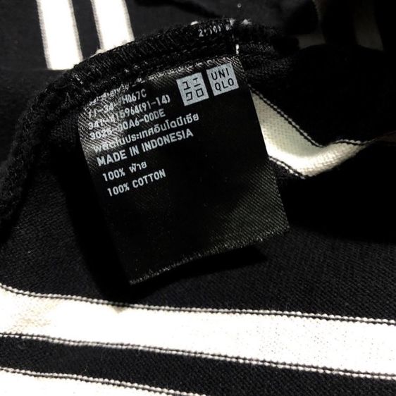 เสื้อยืดแขนยาว ลายทาง uniqlo ผ้า cotton size M  มือสอง รูปที่ 3
