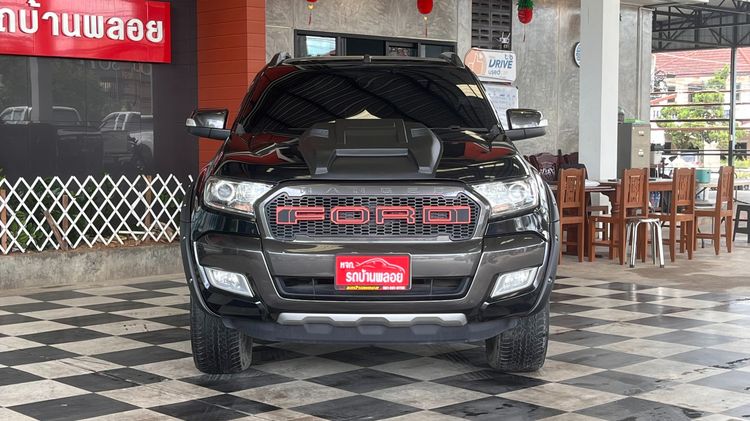 Ford Ranger 2017 2.2 Hi-Rider Wildtrak Pickup ดีเซล ไม่ติดแก๊ส เกียร์อัตโนมัติ ดำ รูปที่ 2