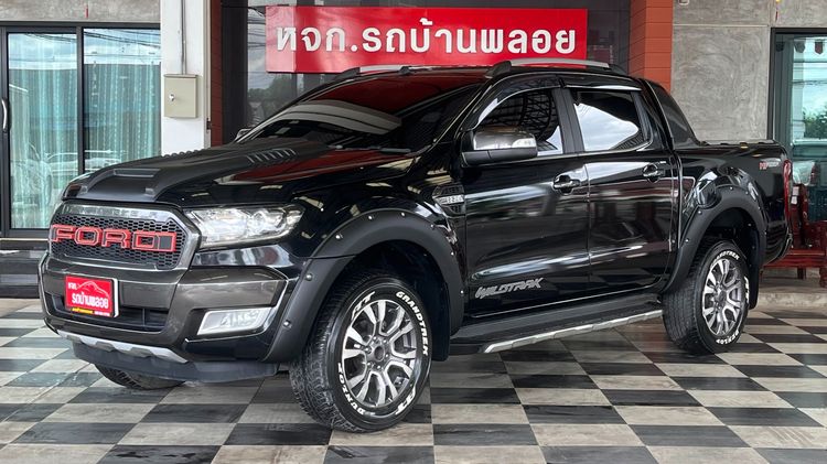 Ford Ranger 2017 2.2 Hi-Rider Wildtrak Pickup ดีเซล ไม่ติดแก๊ส เกียร์อัตโนมัติ ดำ