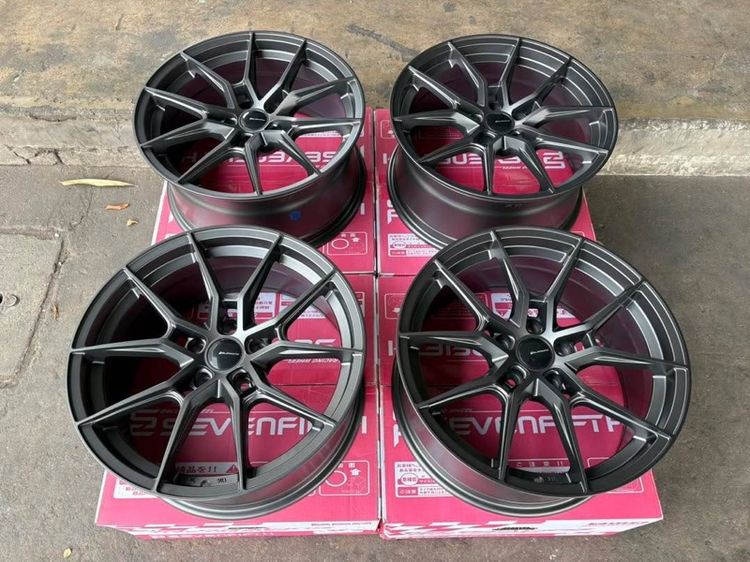 18" ล้อแม็กมือ1 ขอบ18 RR11 5รู114 กว้าง8.5 ออฟ35 สีเทากัน ล้อเบา FLOW FORMING งานSEVENFIFTH งานสวยมาก 