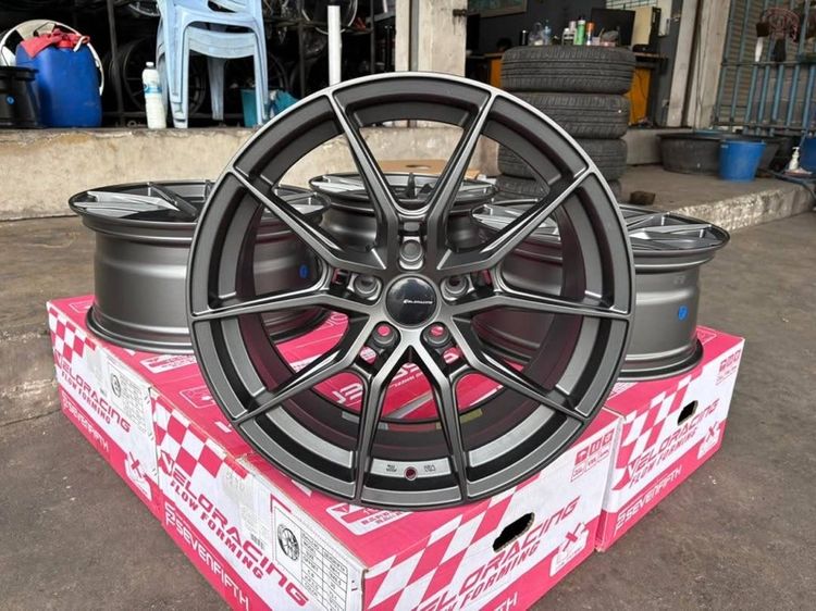 ล้อแม็กมือ1 ขอบ18 RR11 5รู114 กว้าง8.5 ออฟ35 สีเทากัน ล้อเบา FLOW FORMING งานSEVENFIFTH งานสวยมาก  รูปที่ 4
