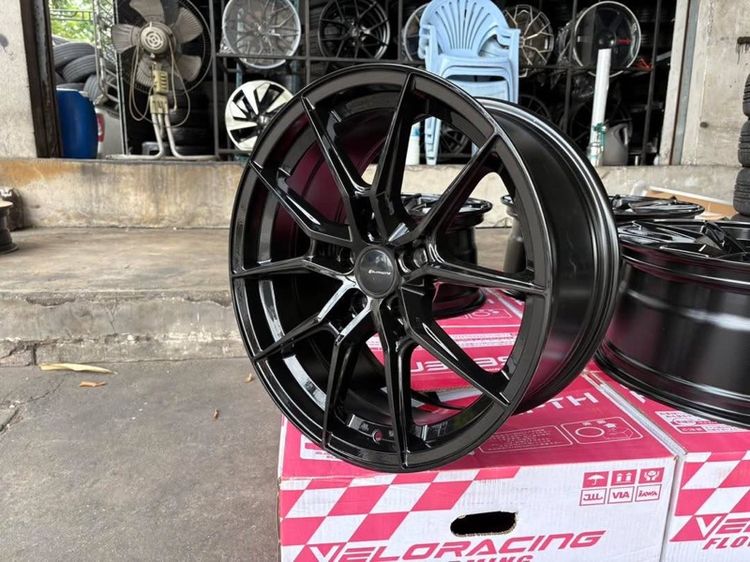 ล้อแม็กมือ1 ขอบ18 RR11 5รู114 กว้าง8.5 ออฟ35 สีดำเงา ล้อเบา FLOW FORMING งานSEVENFIFTH งานสวยมาก  รูปที่ 5