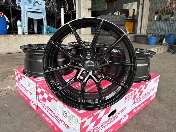 ล้อแม็กมือ1 ขอบ18 RR11 5รู114 กว้าง8.5 ออฟ35 สีดำเงา ล้อเบา FLOW FORMING งานSEVENFIFTH งานสวยมาก  รูปที่ 4