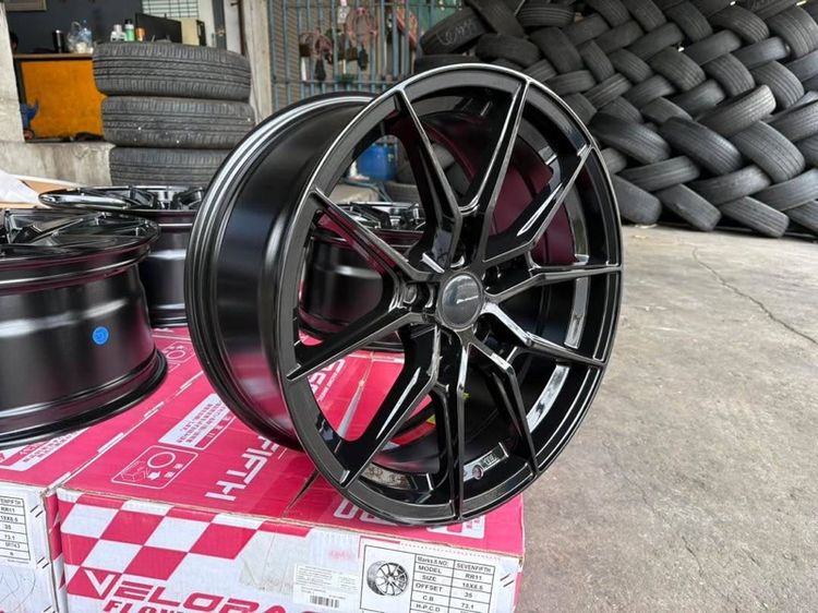 ล้อแม็กมือ1 ขอบ18 RR11 5รู114 กว้าง8.5 ออฟ35 สีดำเงา ล้อเบา FLOW FORMING งานSEVENFIFTH งานสวยมาก  รูปที่ 6