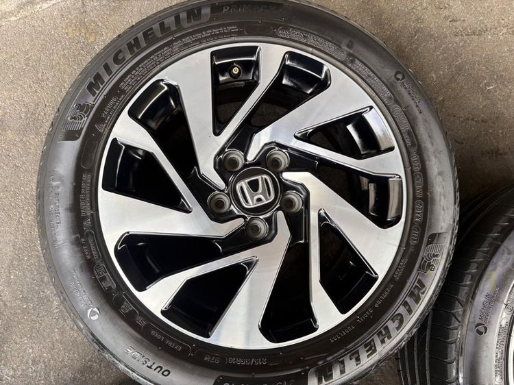 ล้อแม็กขอบ16 HONDA CIVIC มีรอยตามการใช้งาน พร้อมยางMICHELIN215-55-16 ปี22 ปีแท้  รูปที่ 5