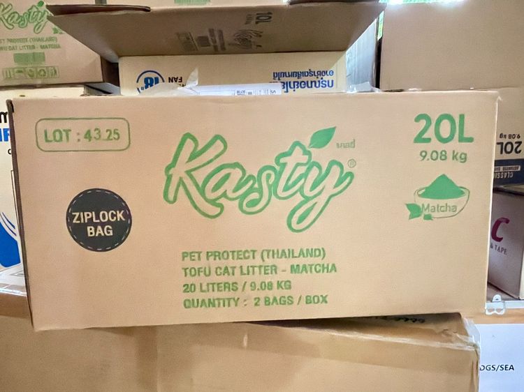 กล่องกระดาษ ลูกฟูก 5 ชั้น ขนาด 35cm x 45cm x 21.5cm น้ำหนักต่อ 1 กล่อง 870 กรัม มีอยู่ 10,000 ใบ  รูปที่ 4