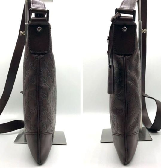 Gucci gg monogram leather messenger dark brown bagแท้💯 รูปที่ 3