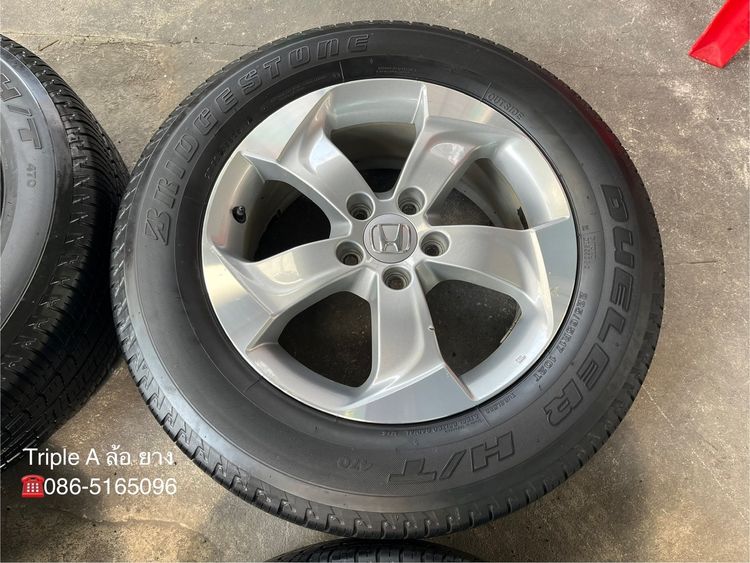 ✨ล้อแม็ก 5รู114✨Honda ขอบ 17 สีบอร์นหน้าเงา แถมยาง 225-65-17 Bridgestone รูปที่ 5