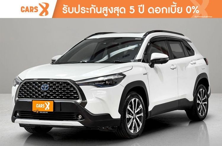 Toyota Corolla Cross 2020 1.8 Hybrid Premium Safety Sedan ไฮบริด ไม่ติดแก๊ส เกียร์อัตโนมัติ ขาว
