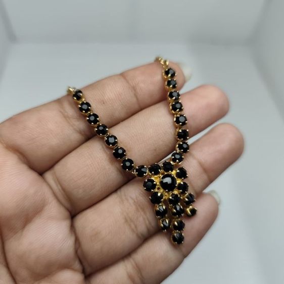 🔖สร้อยคอระย้า นิลแท้ งานสีทองสด ของจริงสวยมาก รูปที่ 3