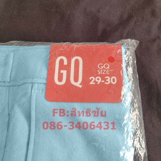 กางเกง Chino GQ สีฟ้า เอว 29-30นิ้ว ของแท้ ใหม่ยังไม่ได้แกะซอง รูปที่ 4