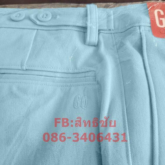 กางเกง Chino GQ สีฟ้า เอว 29-30นิ้ว ของแท้ ใหม่ยังไม่ได้แกะซอง รูปที่ 6