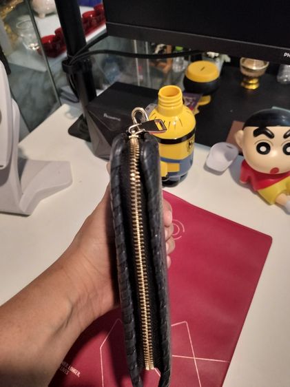 กระเป๋าสตางค์ใบยาวTory สีดำ อะไหล่ทอง รูปที่ 6