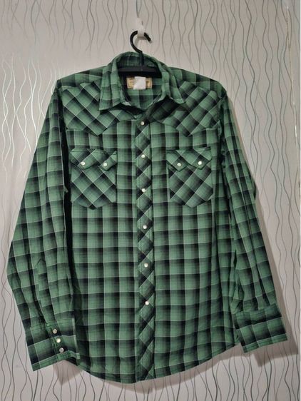 เขียว อื่นๆ แขนยาว เสื้อเชิ้ต อื่นๆ Wrangler Western Shirt มือสองแท้ คาวบอยวินเทจสุดเท่ ขายเพียง 350 บ