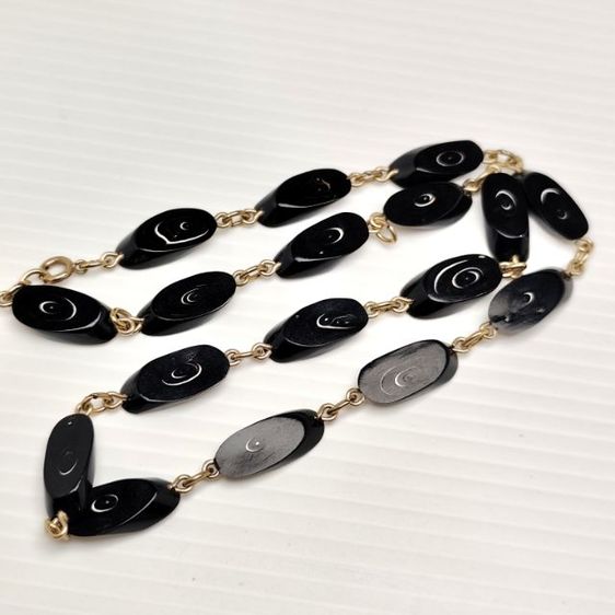 🔖สร้อยคอวัสดุธรรมชาติ งานหายาก ตะขอทองตอกโค๊ต 12k งานจากญี่ปุ่น รูปที่ 4