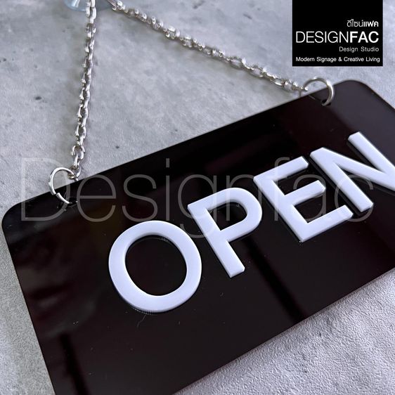 ป้ายแขวนเปิดปิดร้าน OPEN CLOSE สวยหรูหรา สไตล์โมเดิร์น luxury รูปที่ 16