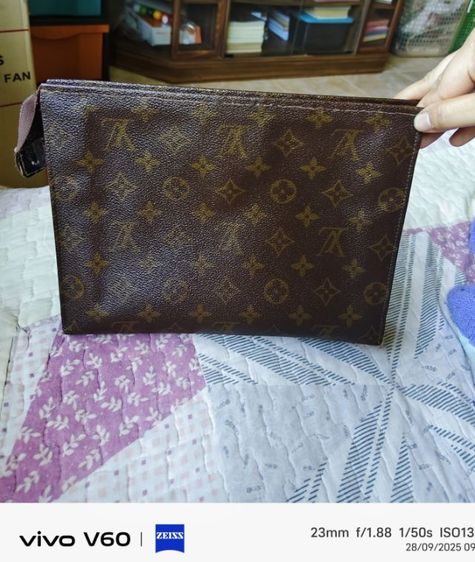 ไม่ระบุ น้ำตาล หนังแท้ Vintage Louis Vuitton Clutch bagแท้