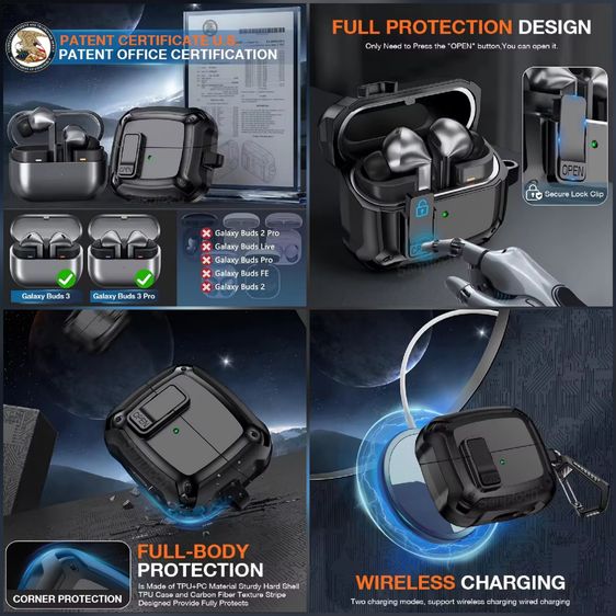 ขายเคส Galaxy Buds 3 และ Buds 3 Pro 1 ชุด 3 ชิ้น รูปที่ 4
