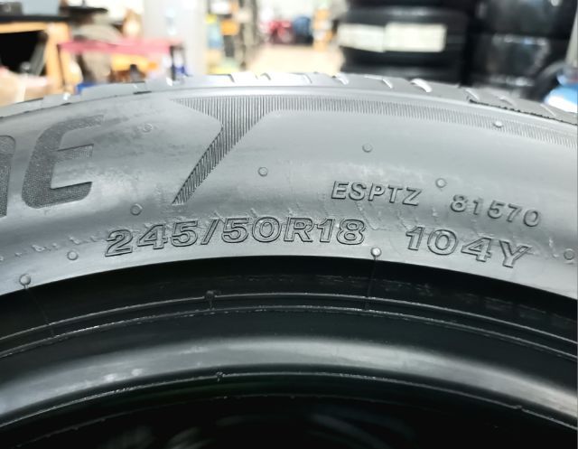 Bridgestone 245 50 18 ปลายปี24 ยางใหม่ค้างปี ประกันบวม 2 ปี ใส่ฟรี-ส่งฟรี ชุดละ 25000.- รูปที่ 4