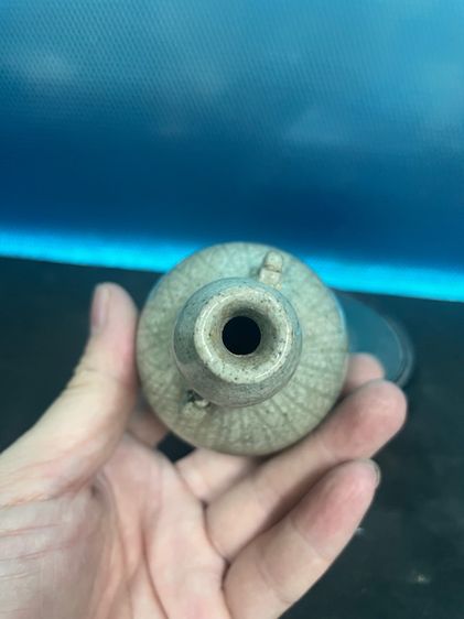 กระปุกทรงน้ำเต้า เคลือบเขียว บ้านป่ายาง ศรีสัชนาลัย สุโขทัย รูปที่ 3