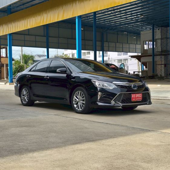 Toyota Camry 2015 2.5 Hybrid Premium Sedan ไฮบริด ไม่ติดแก๊ส เกียร์อัตโนมัติ ดำ รูปที่ 3