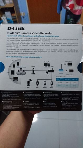 กล่องบันทึก DLink 202L, Record Video กล้อง dlink 8ตัวไร้สาย สภาพดี รูปที่ 2