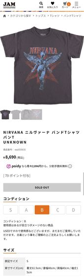 เสือยืดคอกลมแขนสั้น วงดนตรีชื่อดัง NIRVANA UTERO งานแท้รุ่นเก่า รูปที่ 6