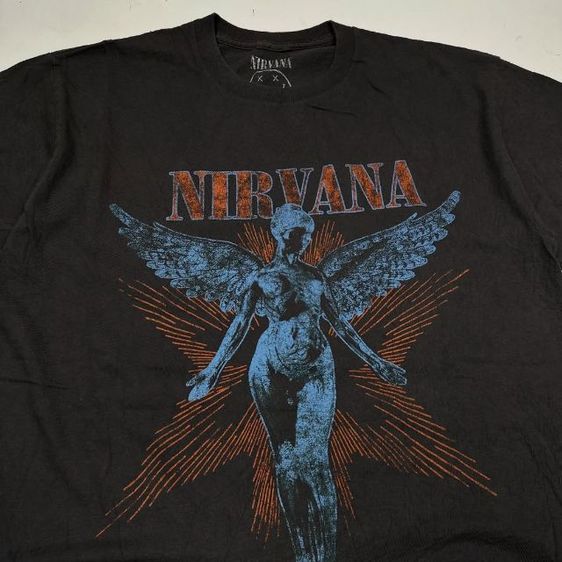 เสือยืดคอกลมแขนสั้น วงดนตรีชื่อดัง NIRVANA UTERO งานแท้รุ่นเก่า รูปที่ 2